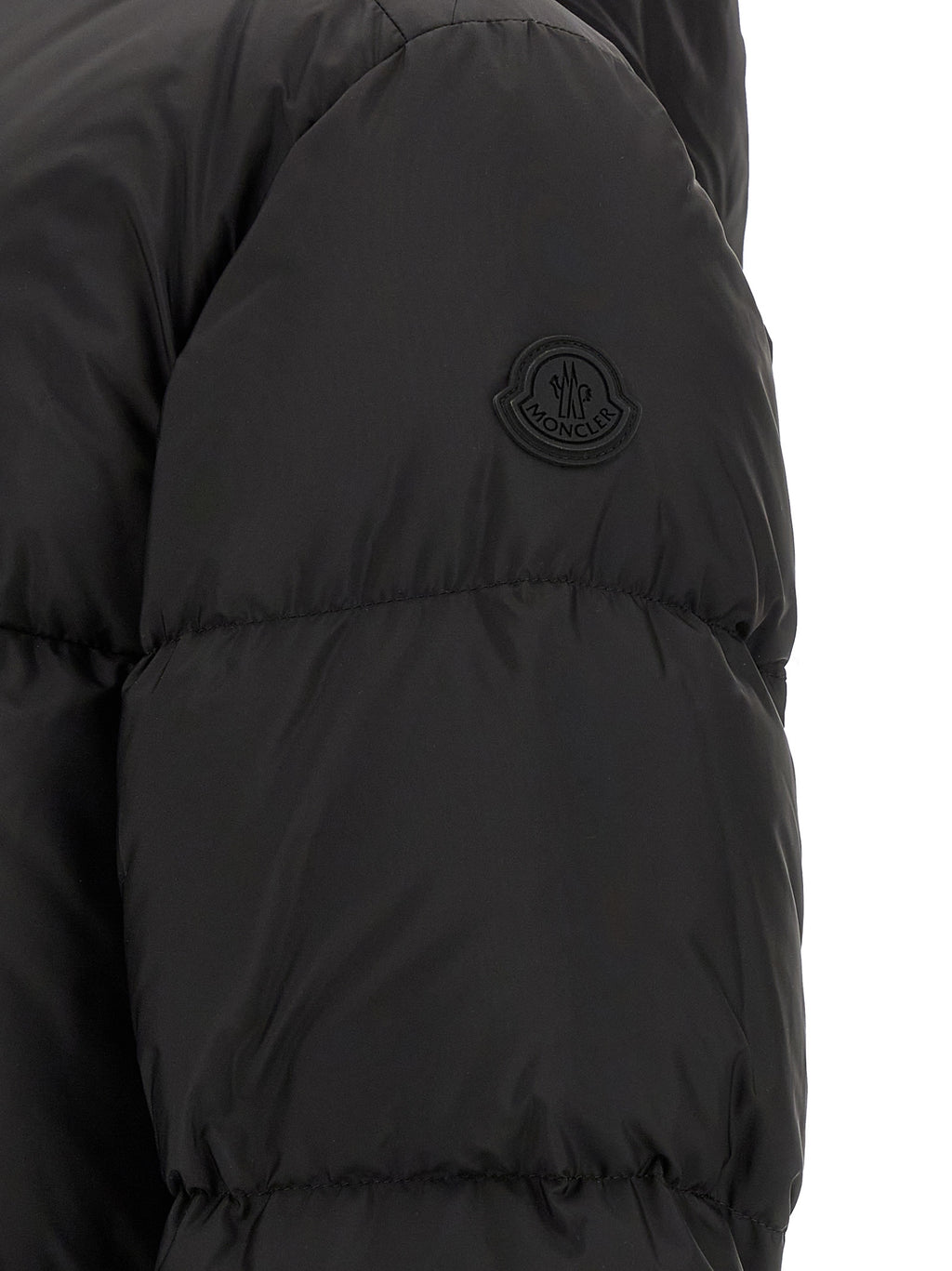 Black Polyamide Full-Length Jacket