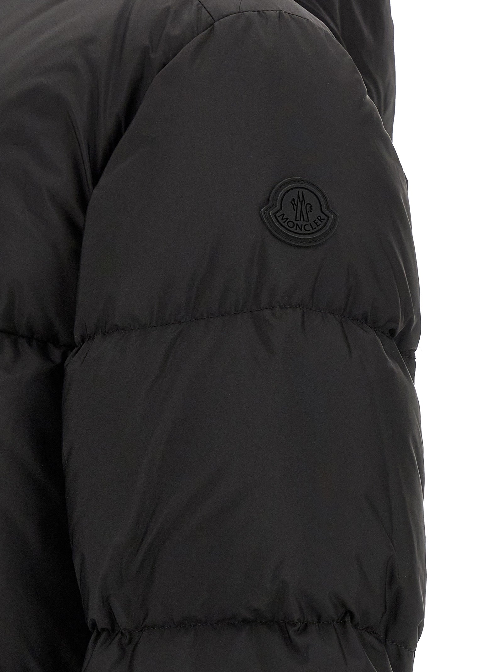 Black Polyamide Full-Length Jacket