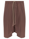 Brown Cotton Bermuda Shorts