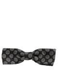Black White Geometric Silk Adjustable Neck Papillon Bow Tie