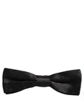 Men Black Floral Silk Adjustable Neck Papillon Bow Tie