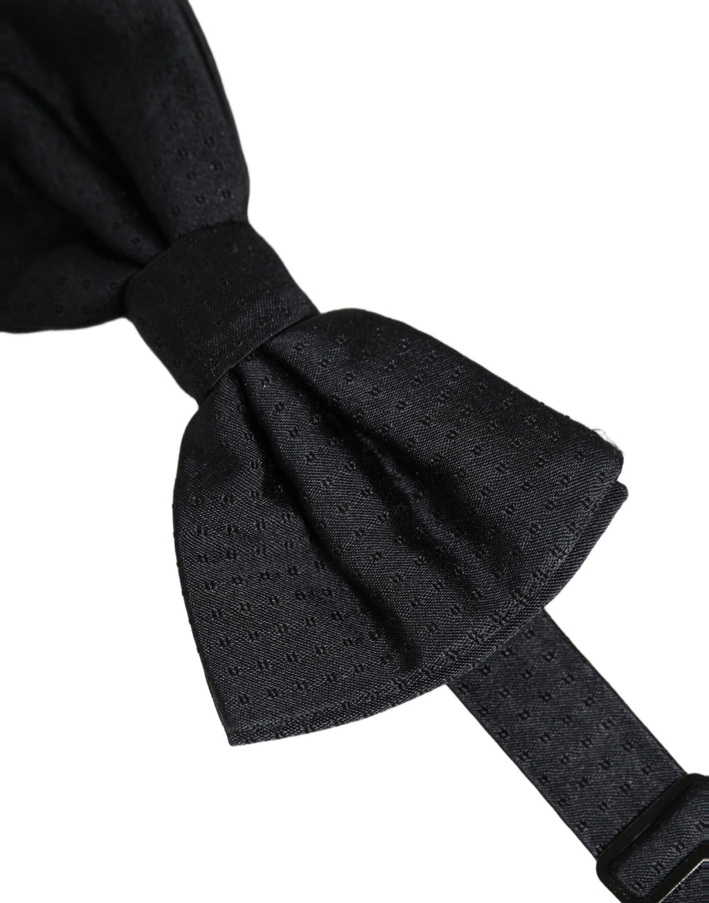 Men Black 100% Silk Adjustable Neck Papillon Bow Tie