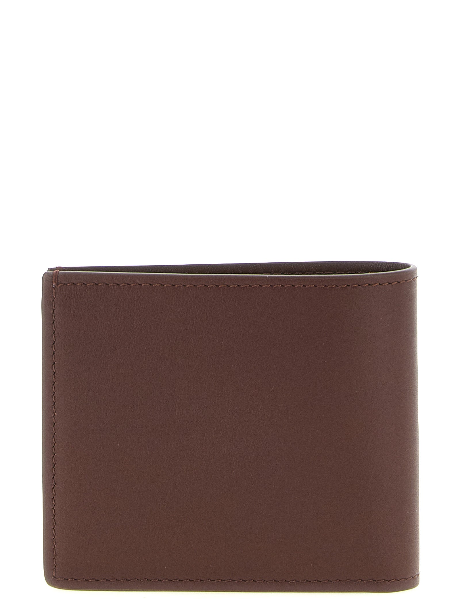 Brown Calfskin Leather Wallet