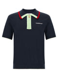 Blue Wool Polo Shirt