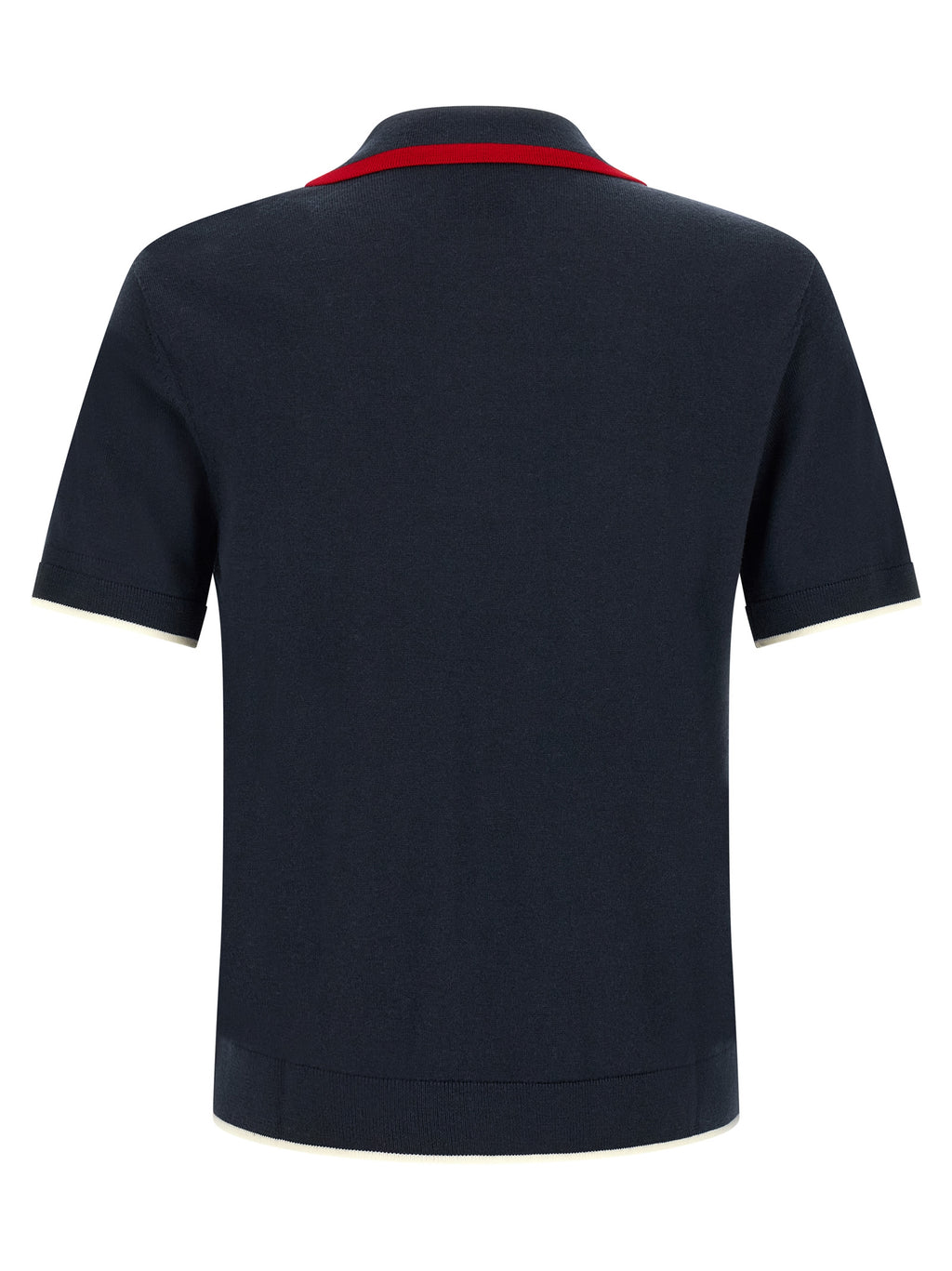 Blue Wool Polo Shirt