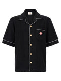 Black Cotton Pattern Shirt