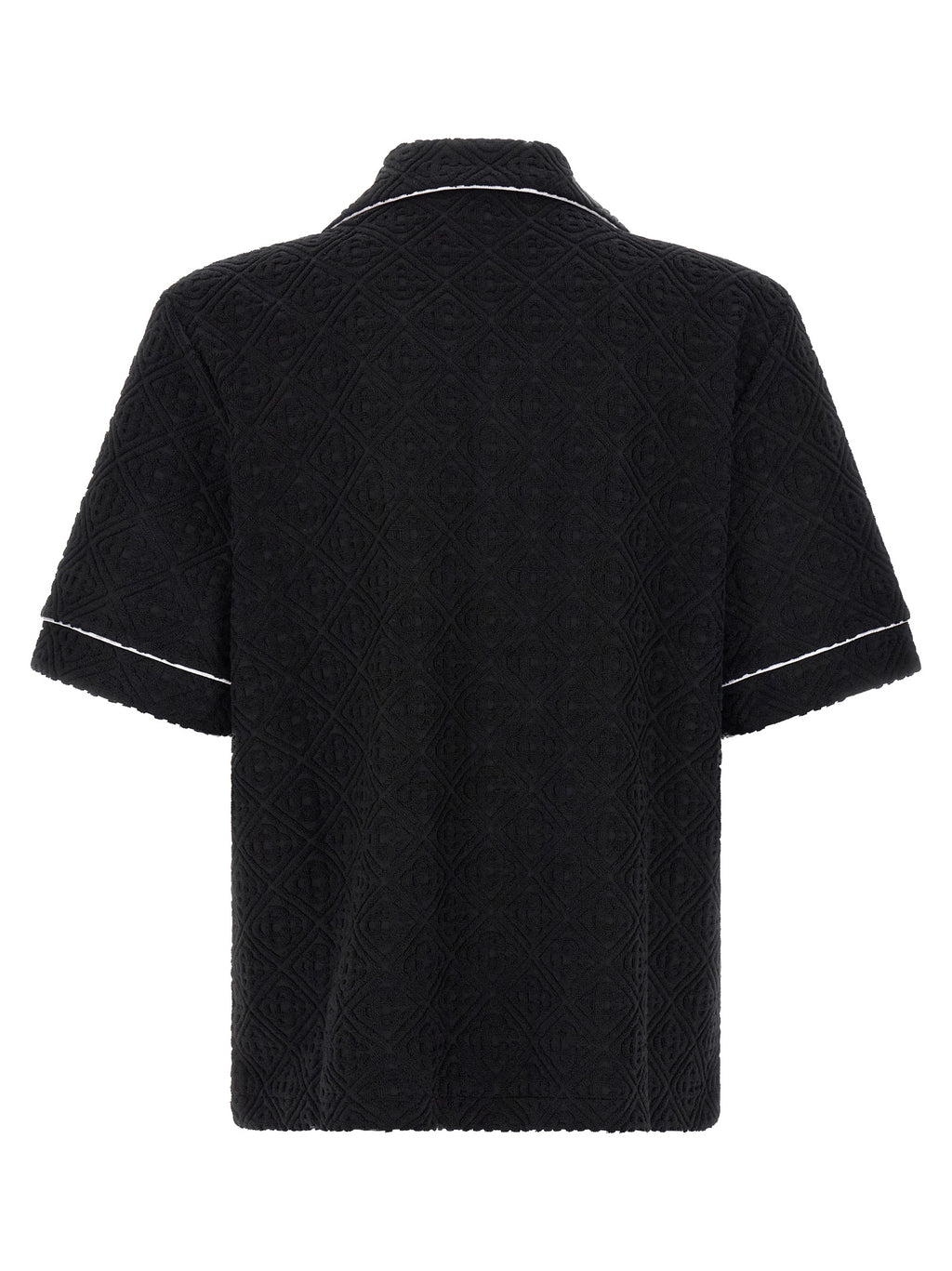 Black Cotton Pattern Shirt