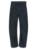 Blue Cotton Tapered Jeans