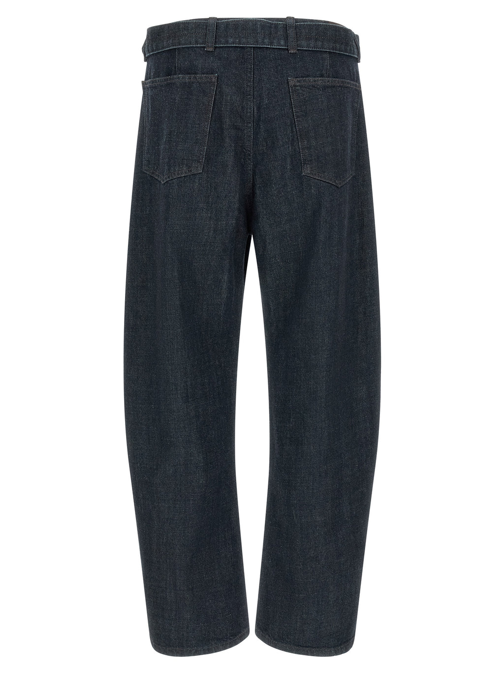 Blue Cotton Tapered Jeans