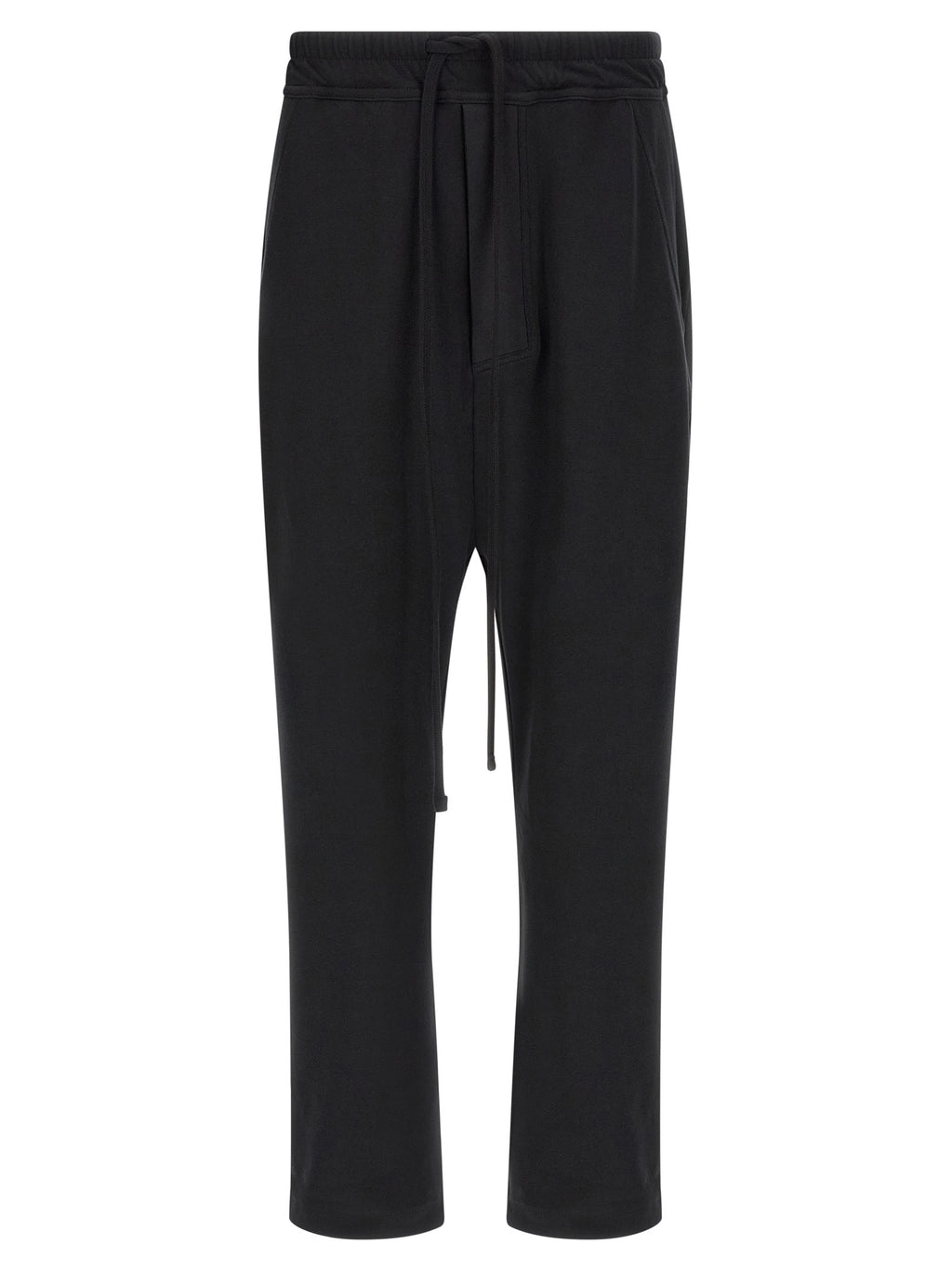 Black Cotton Casual Pants