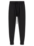 Black Polyamide Casual Pants