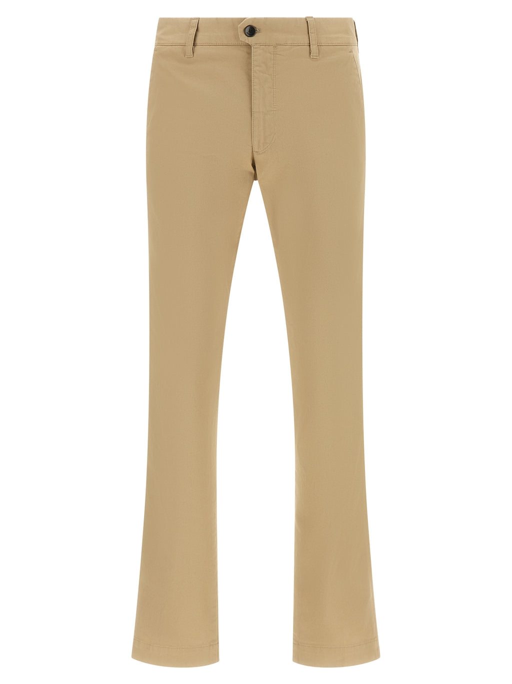 Beige Cotton Chino Pants