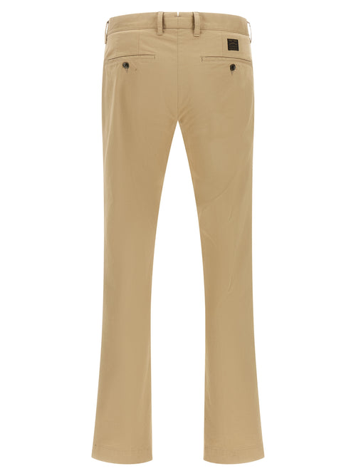 Beige Cotton Chino Pants