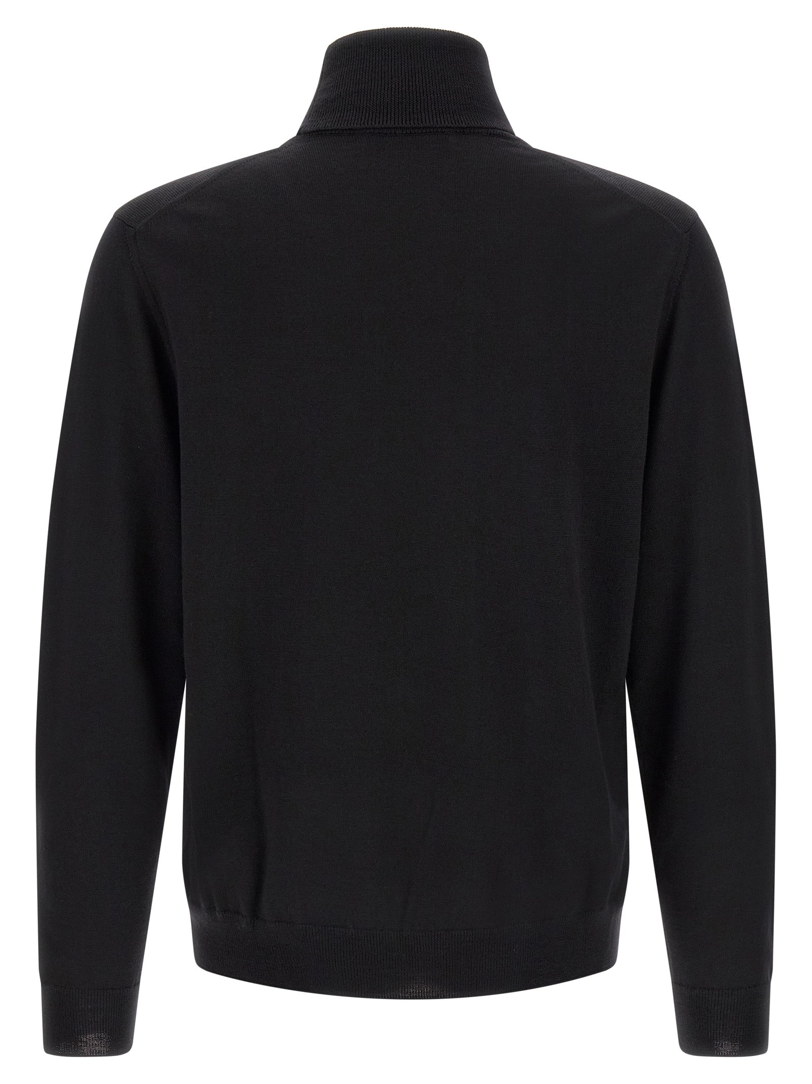 Black Virgin Wool Cardigan