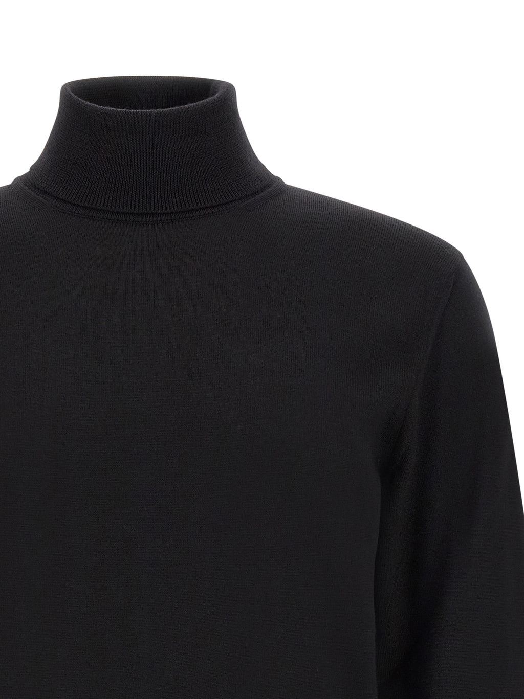 Black Virgin Wool Cardigan