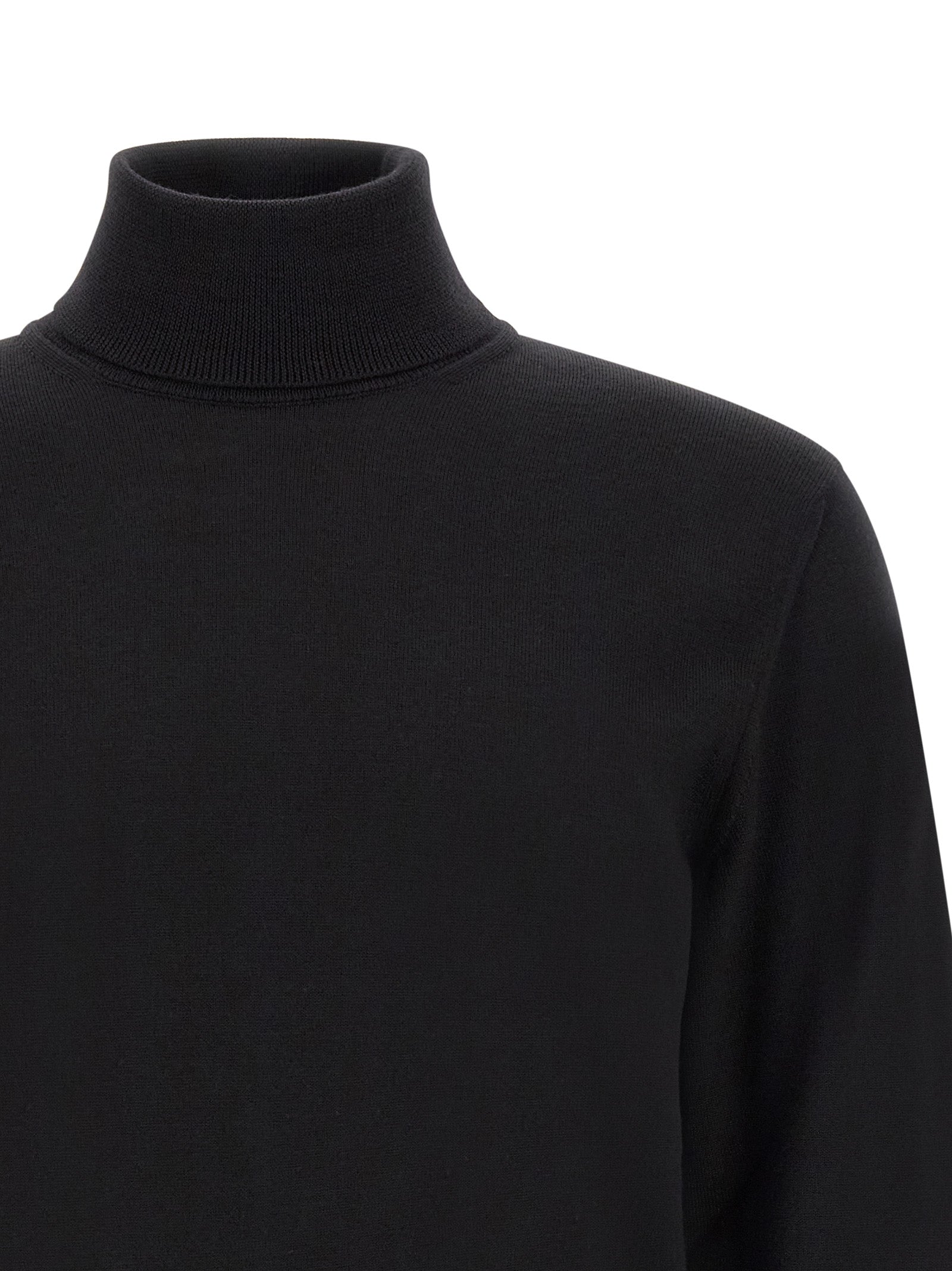 Black Virgin Wool Cardigan