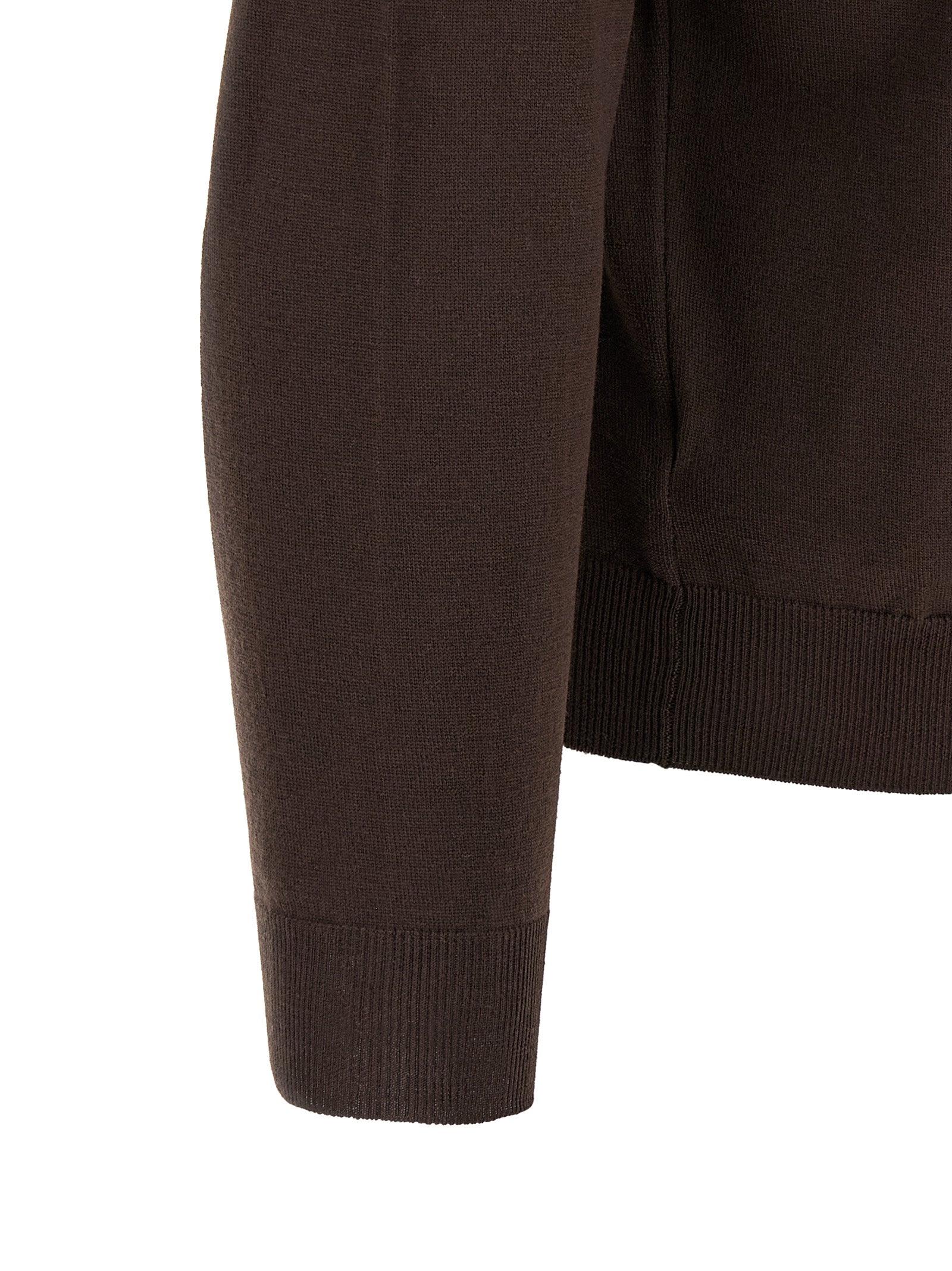 Brown Virgin Wool Cardigan