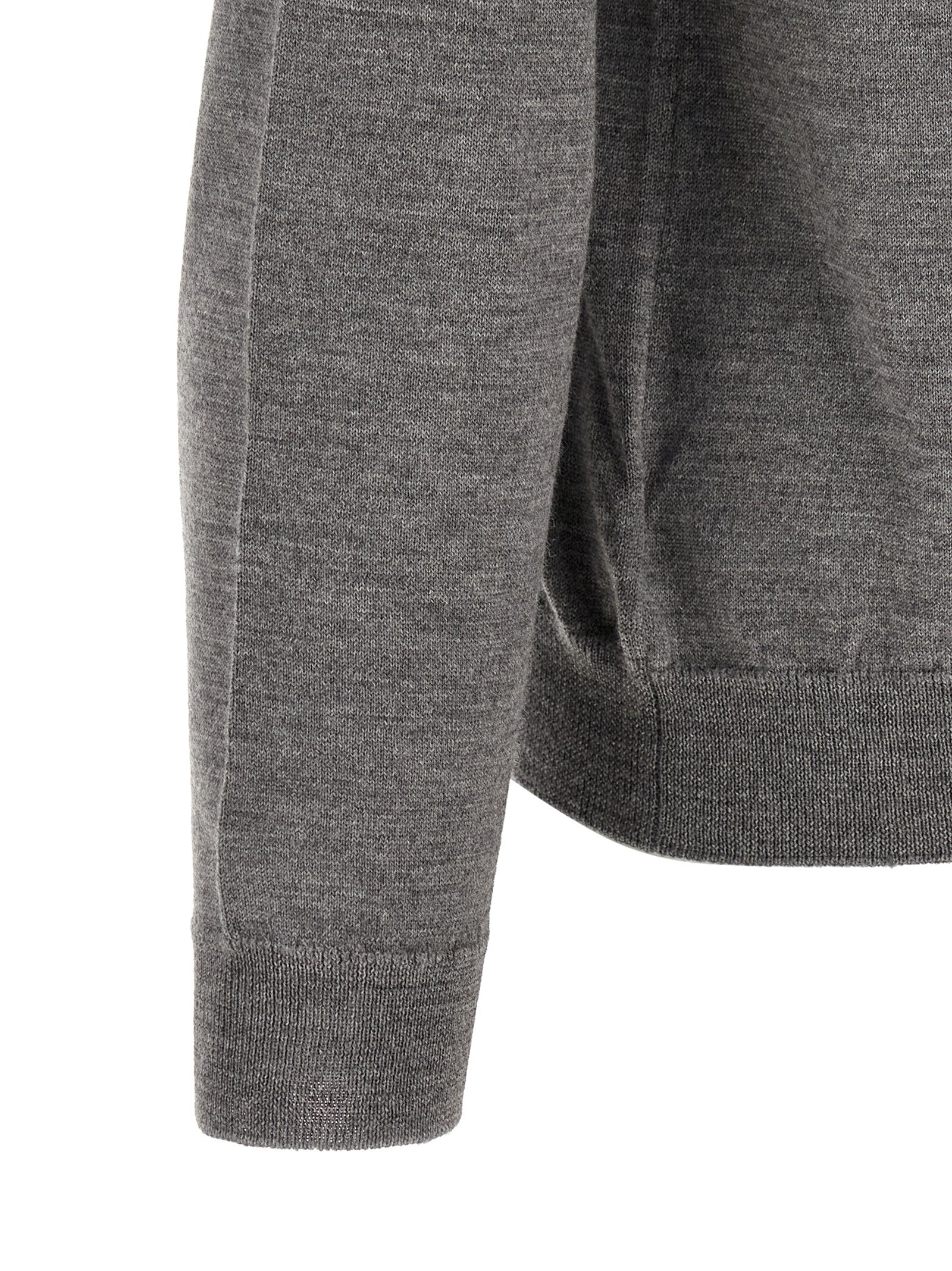 Gray Virgin Wool Cardigan
