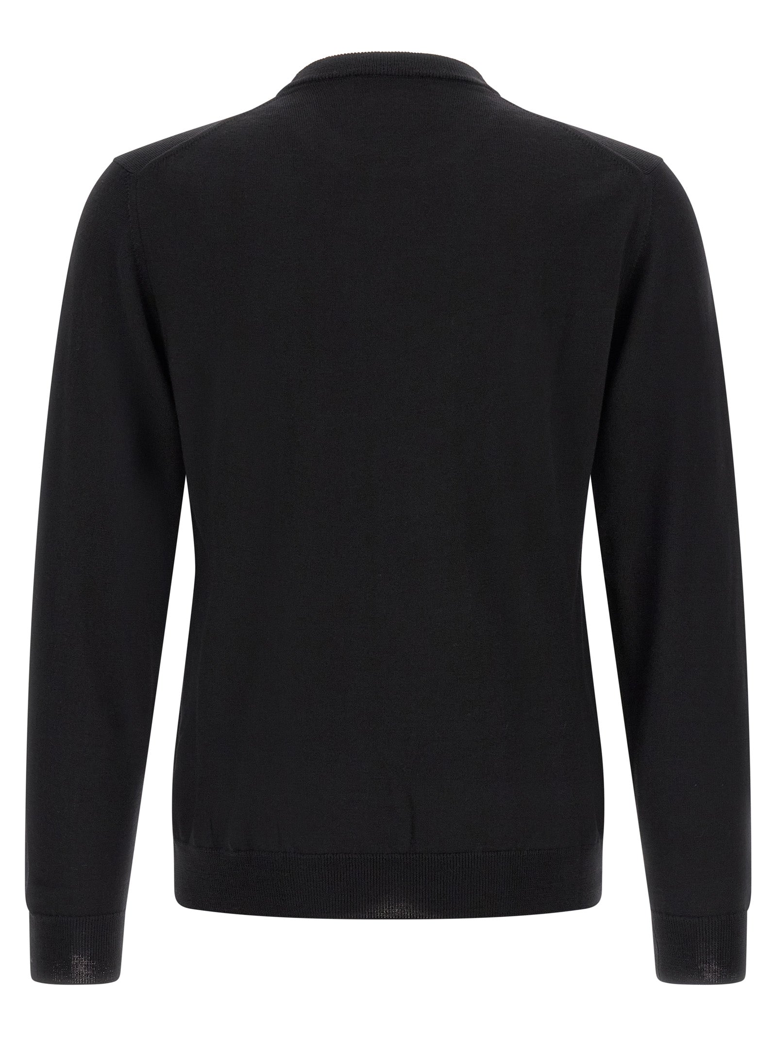 Black Virgin Wool Cardigan
