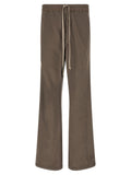 Gray Cotton Flared Pants