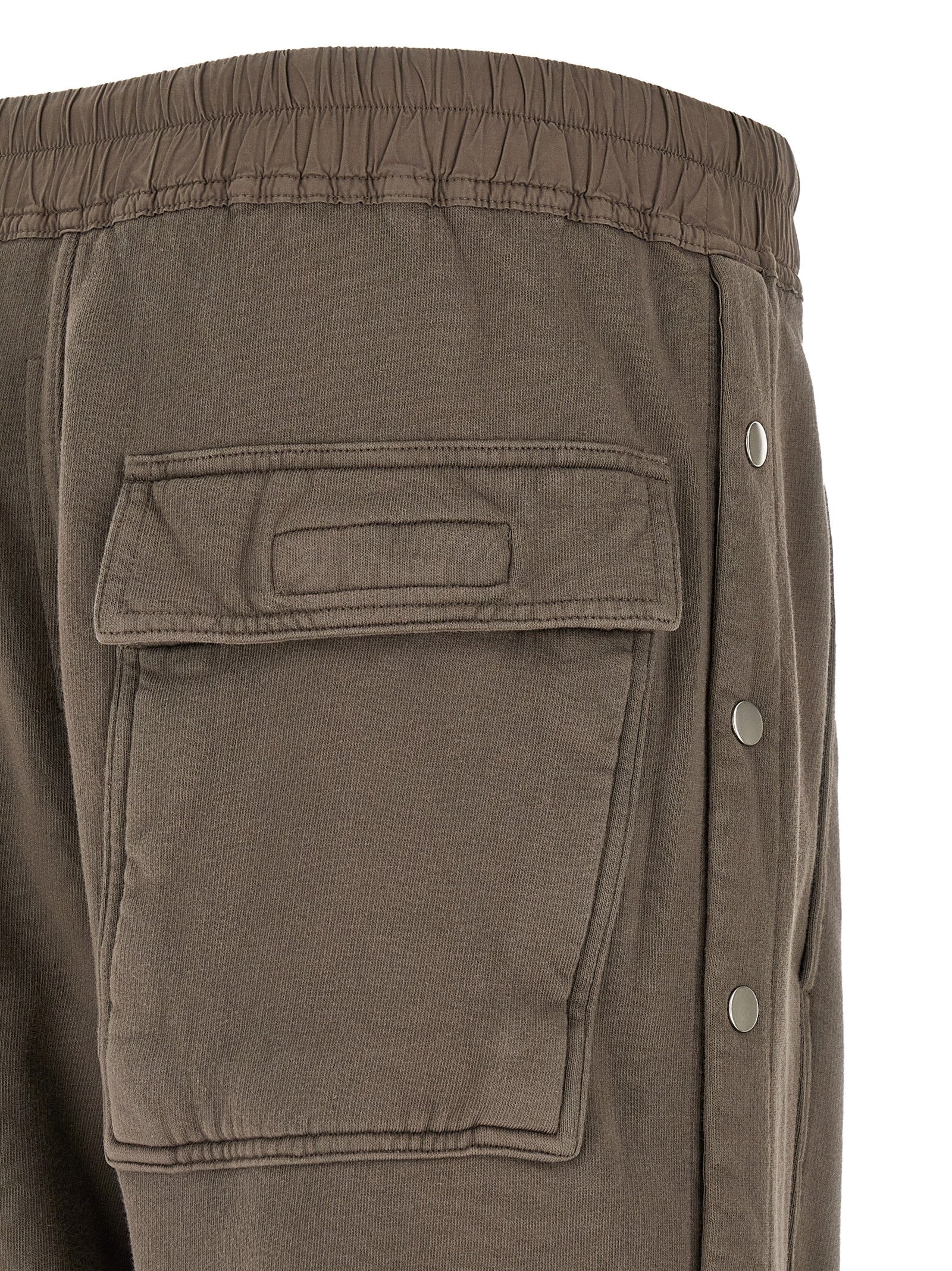 Gray Cotton Flared Pants