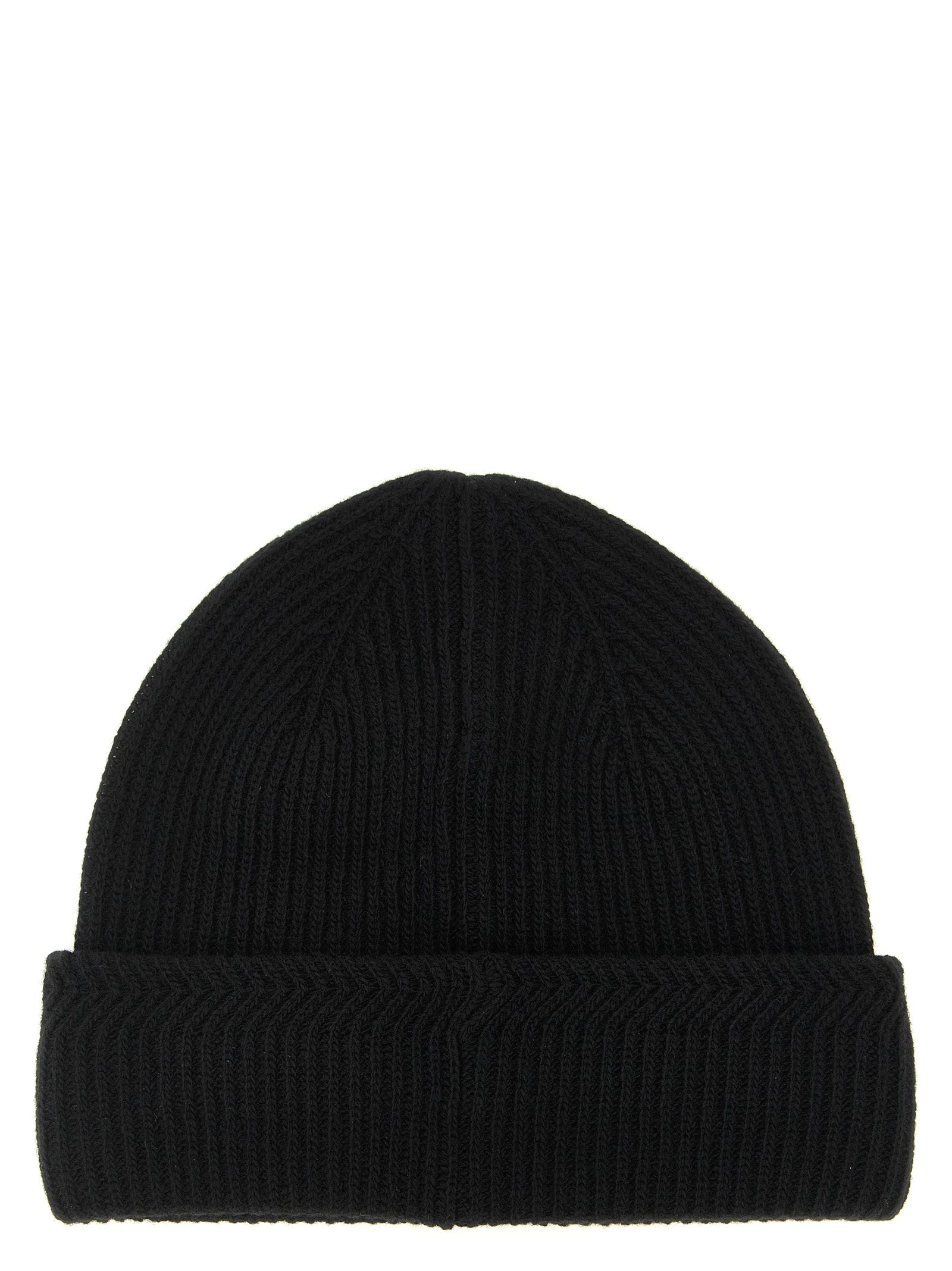 Black Virgin Wool Beanie
