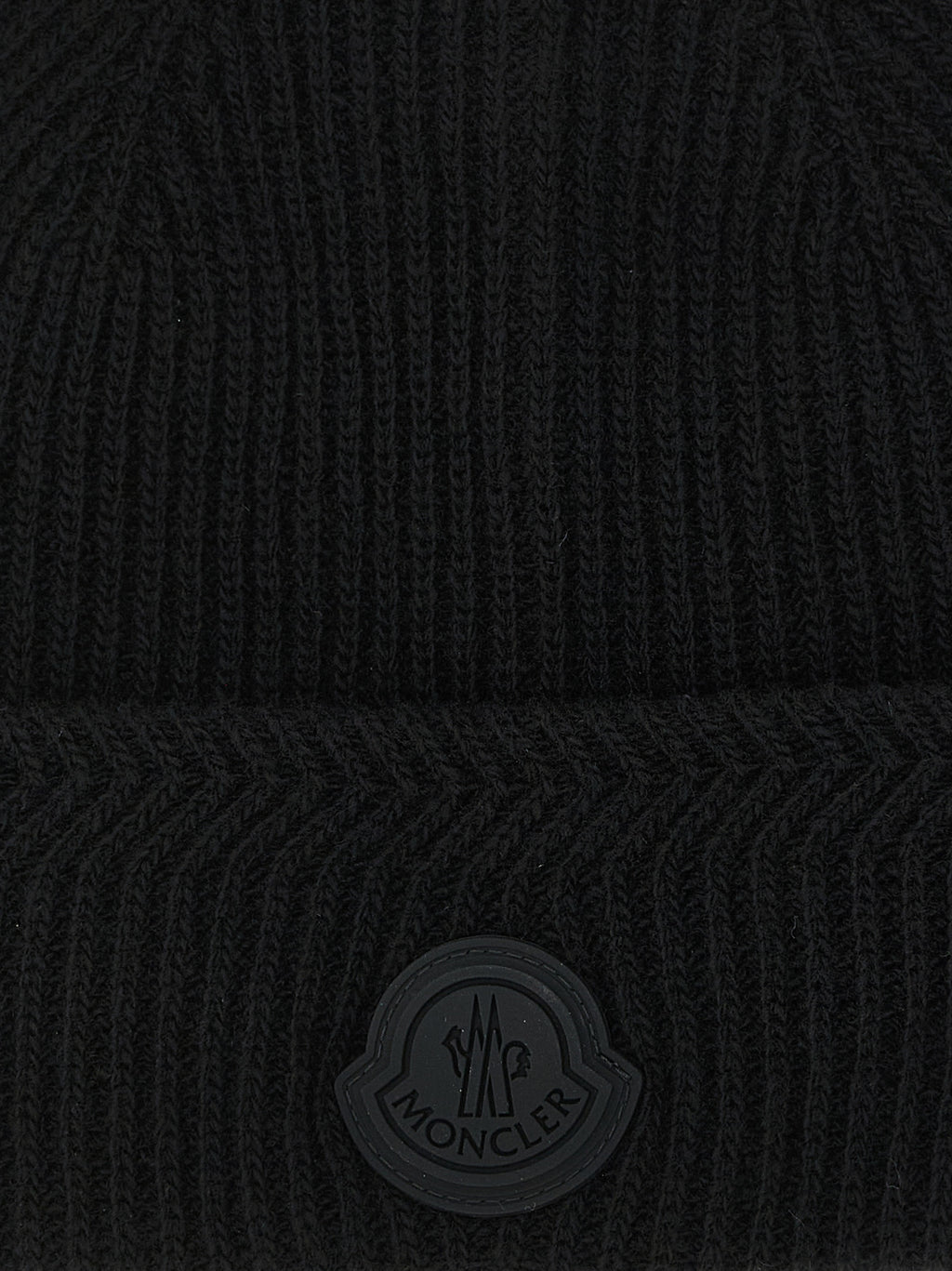 Black Virgin Wool Beanie