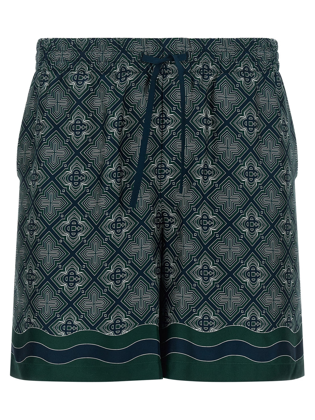 Multicolor Silk Bermuda Shorts