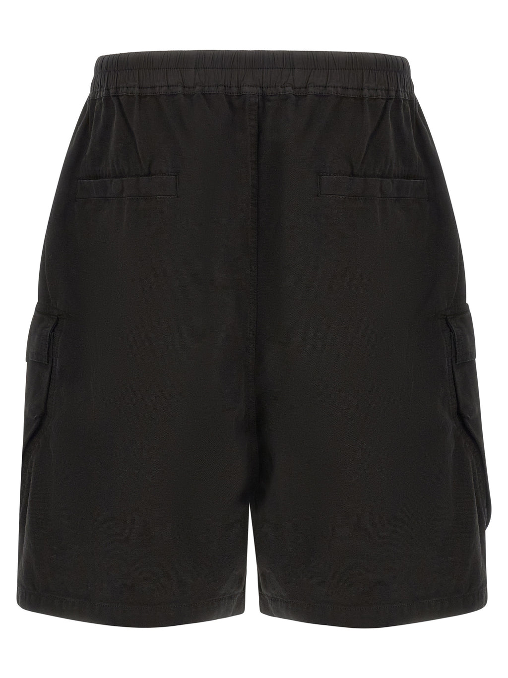 Black Cotton Bermuda Shorts