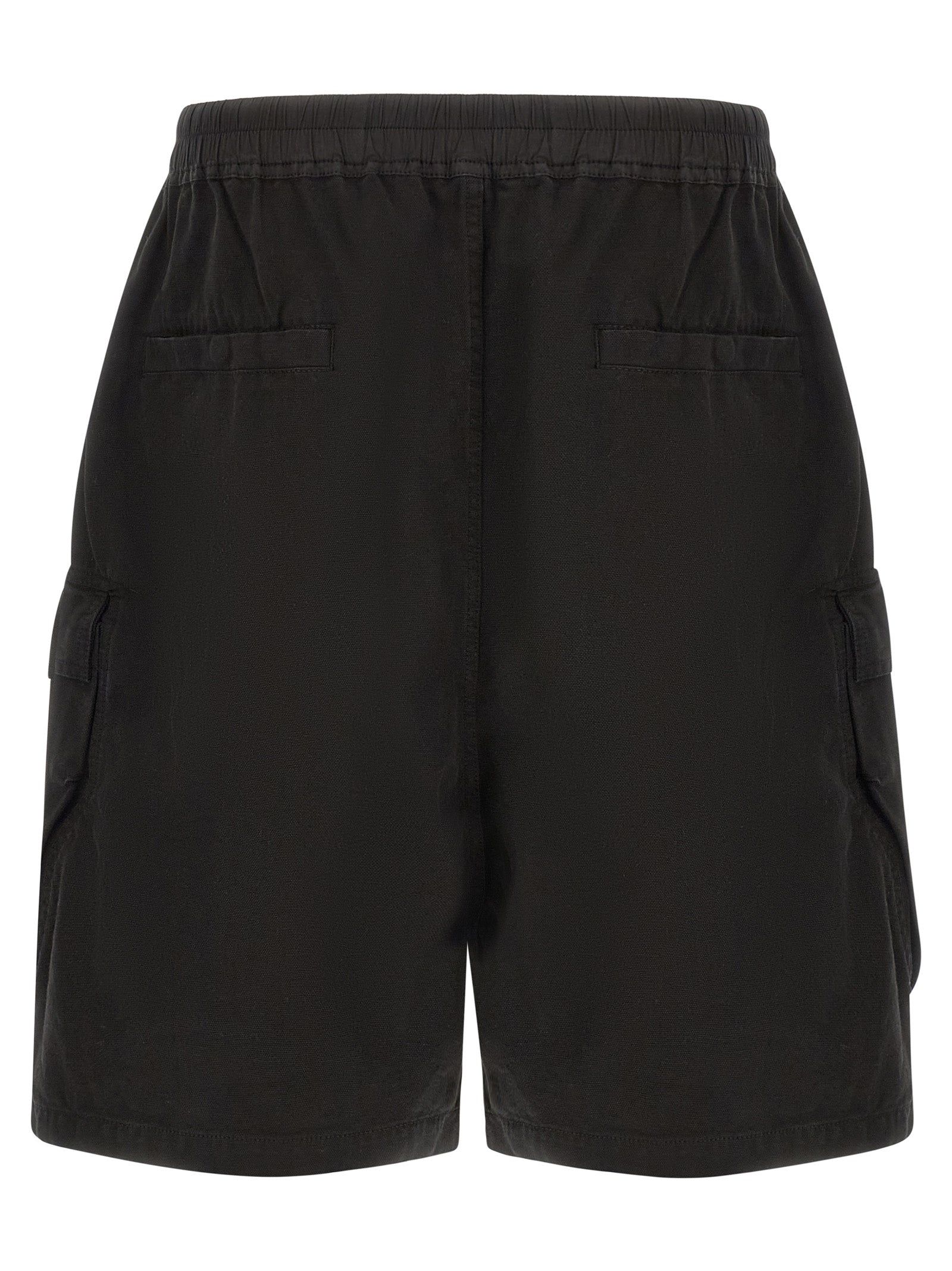 Black Cotton Bermuda Shorts