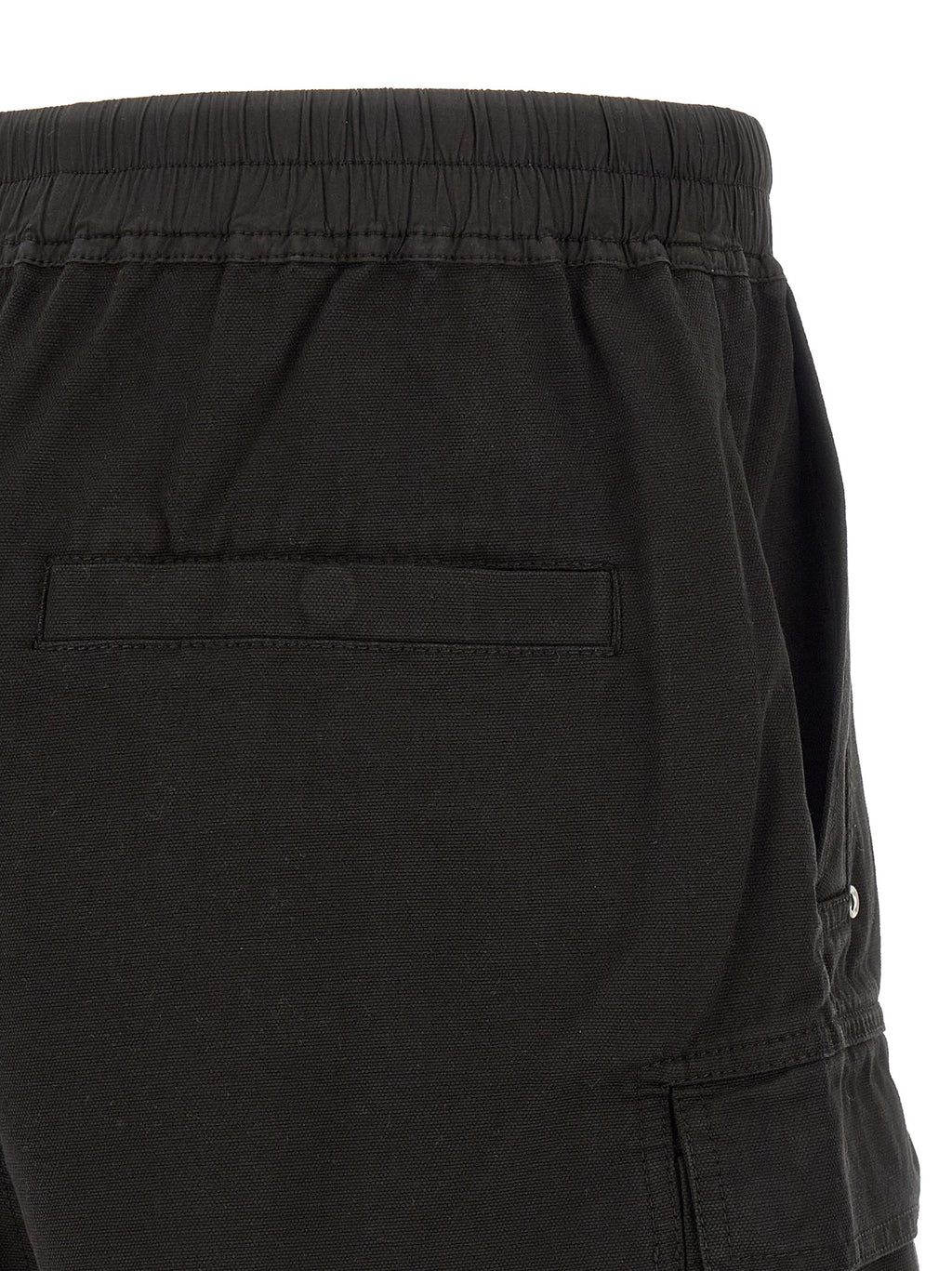 Black Cotton Bermuda Shorts