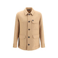 Beige Cashmere Leather Jacket