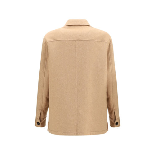 Beige Cashmere Leather Jacket