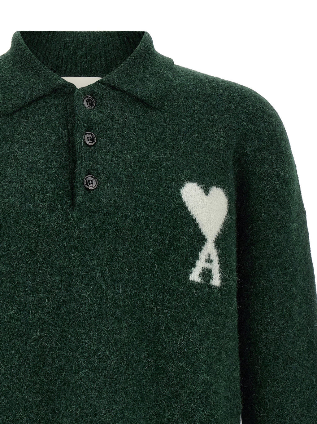 Bicolor Alpaca Leather Polo Shirt