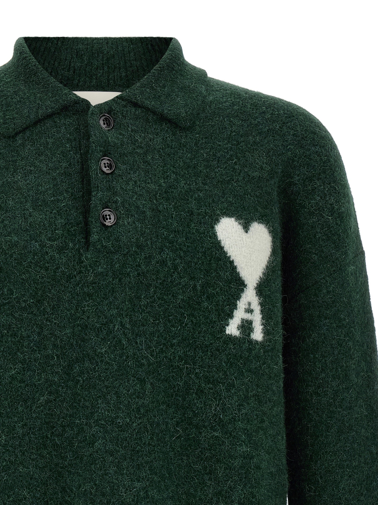 Bicolor Alpaca Leather Polo Shirt