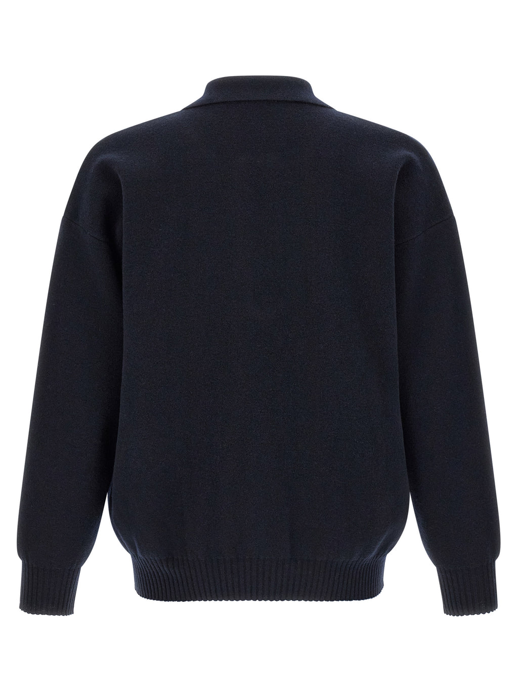 Blue Merino Wool Polo Shirt