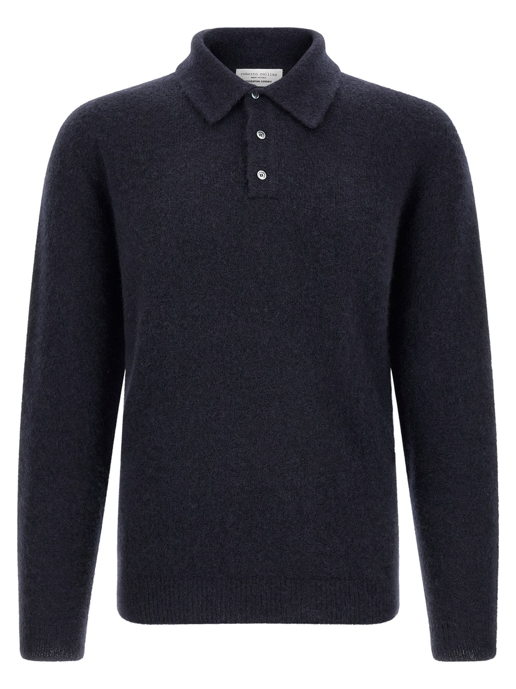 Blue Cashmere Polo Shirt