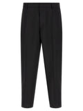 Black Virgin Wool Cropped Pants