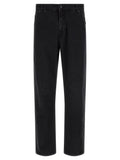 Black Cotton Straight-Leg Jeans