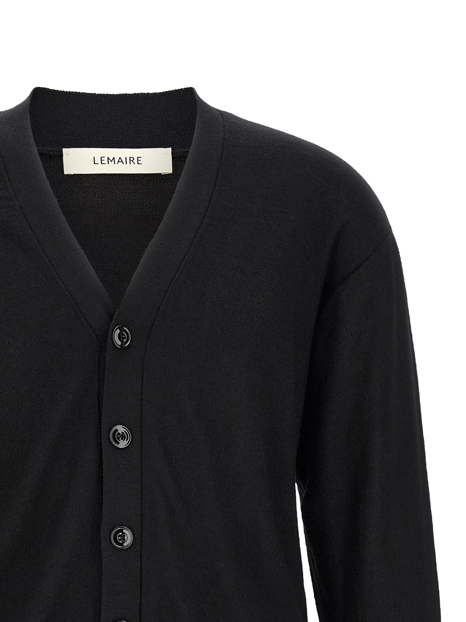 Black Wool Cardigan