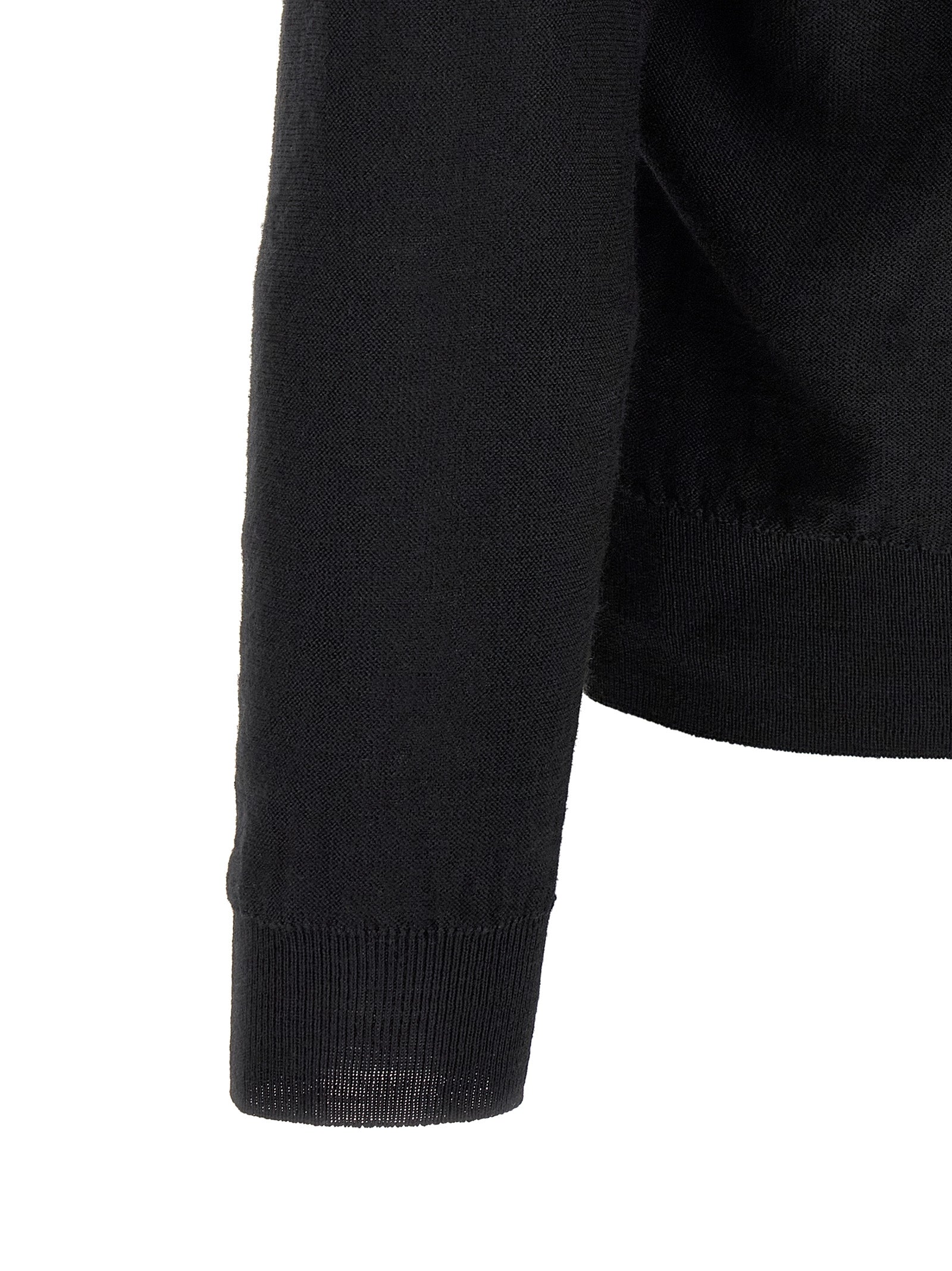Black Wool Cardigan