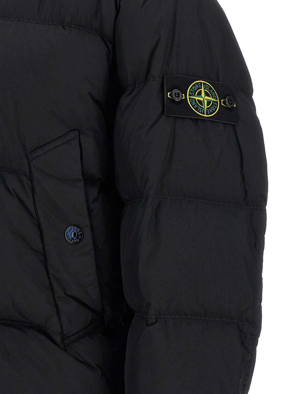 Black Polyamide Full-Length Jacket