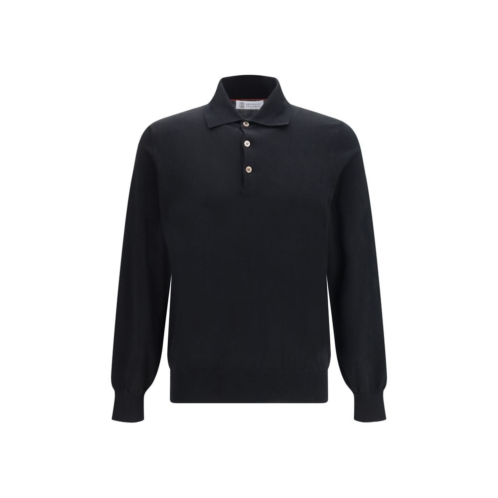 Black Cotton Long Sleeve T-Shirt