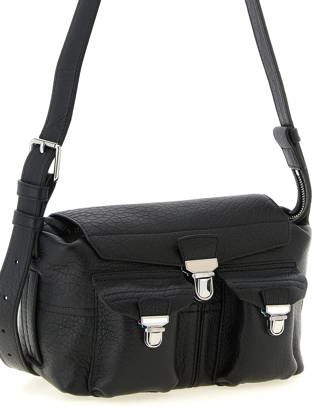 Black Calfskin Crossbody Bag