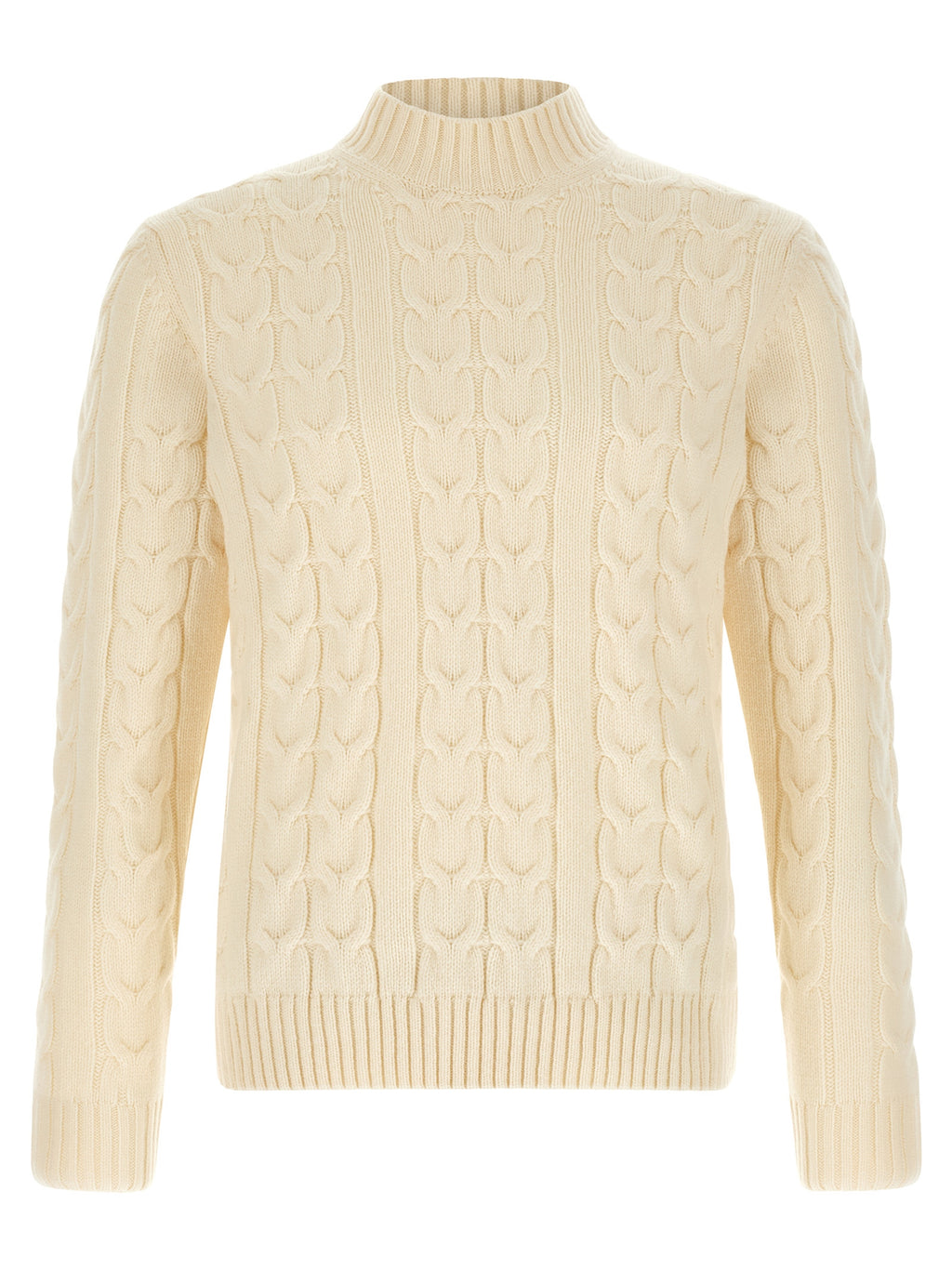White Virgin Wool Cardigan