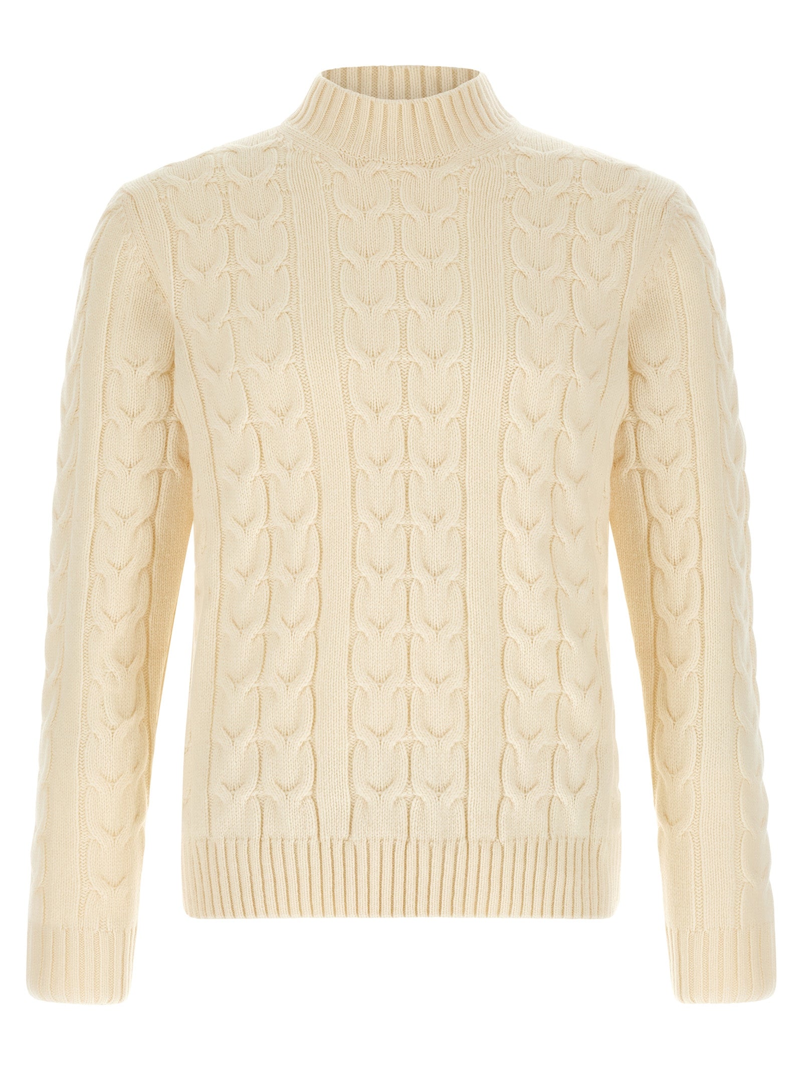 White Virgin Wool Cardigan
