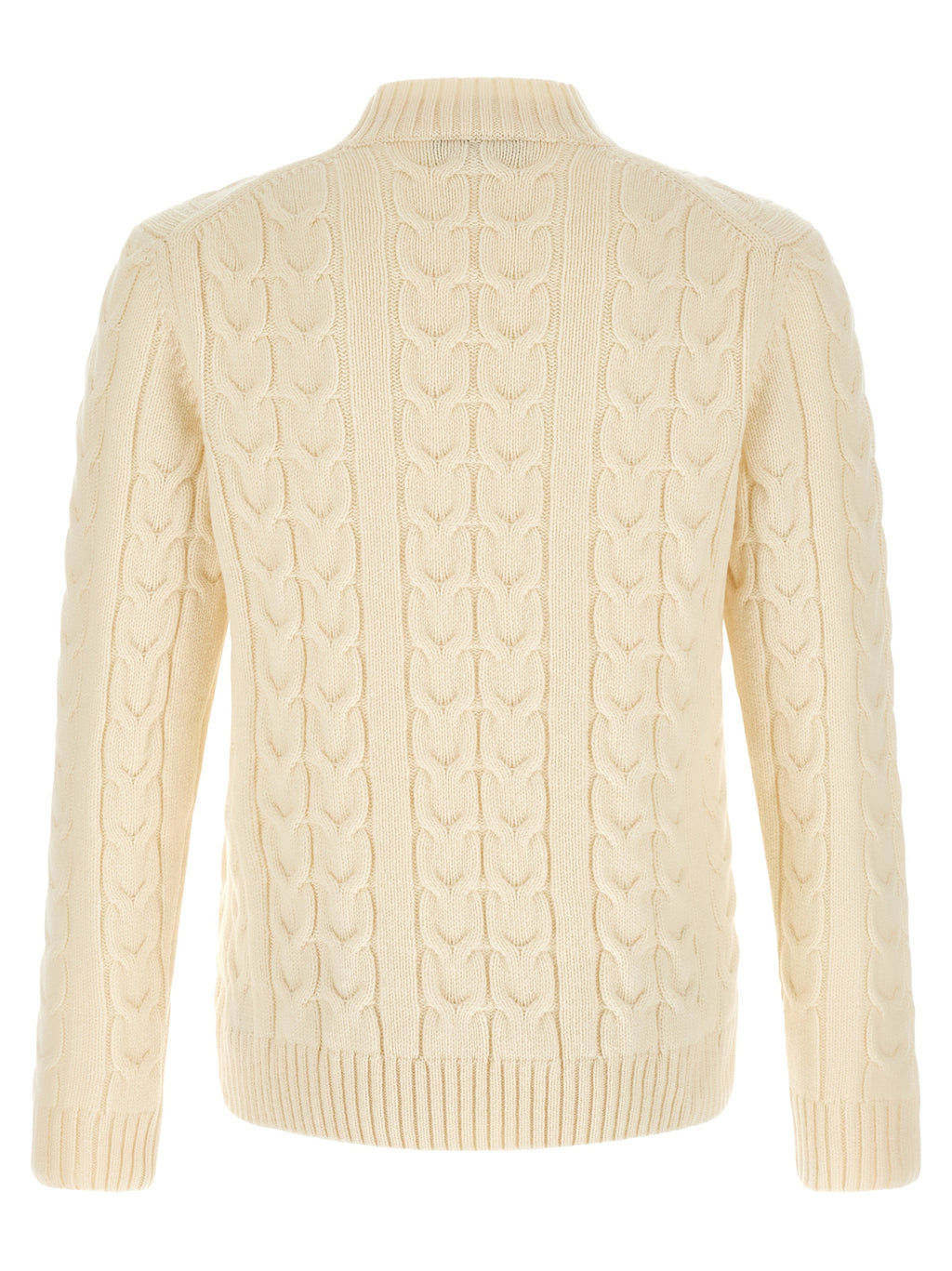 White Virgin Wool Cardigan