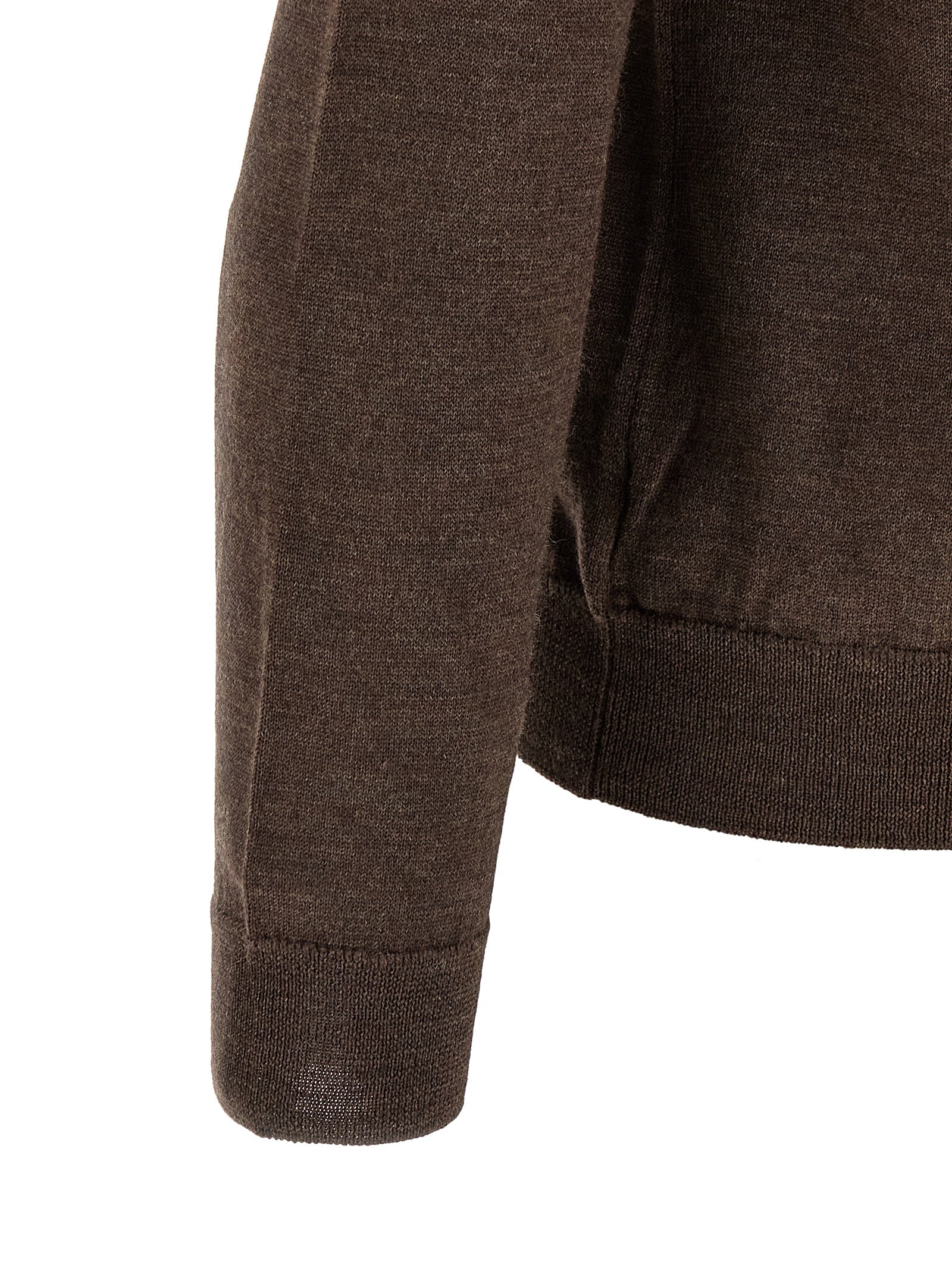 Brown Virgin Wool Cardigan