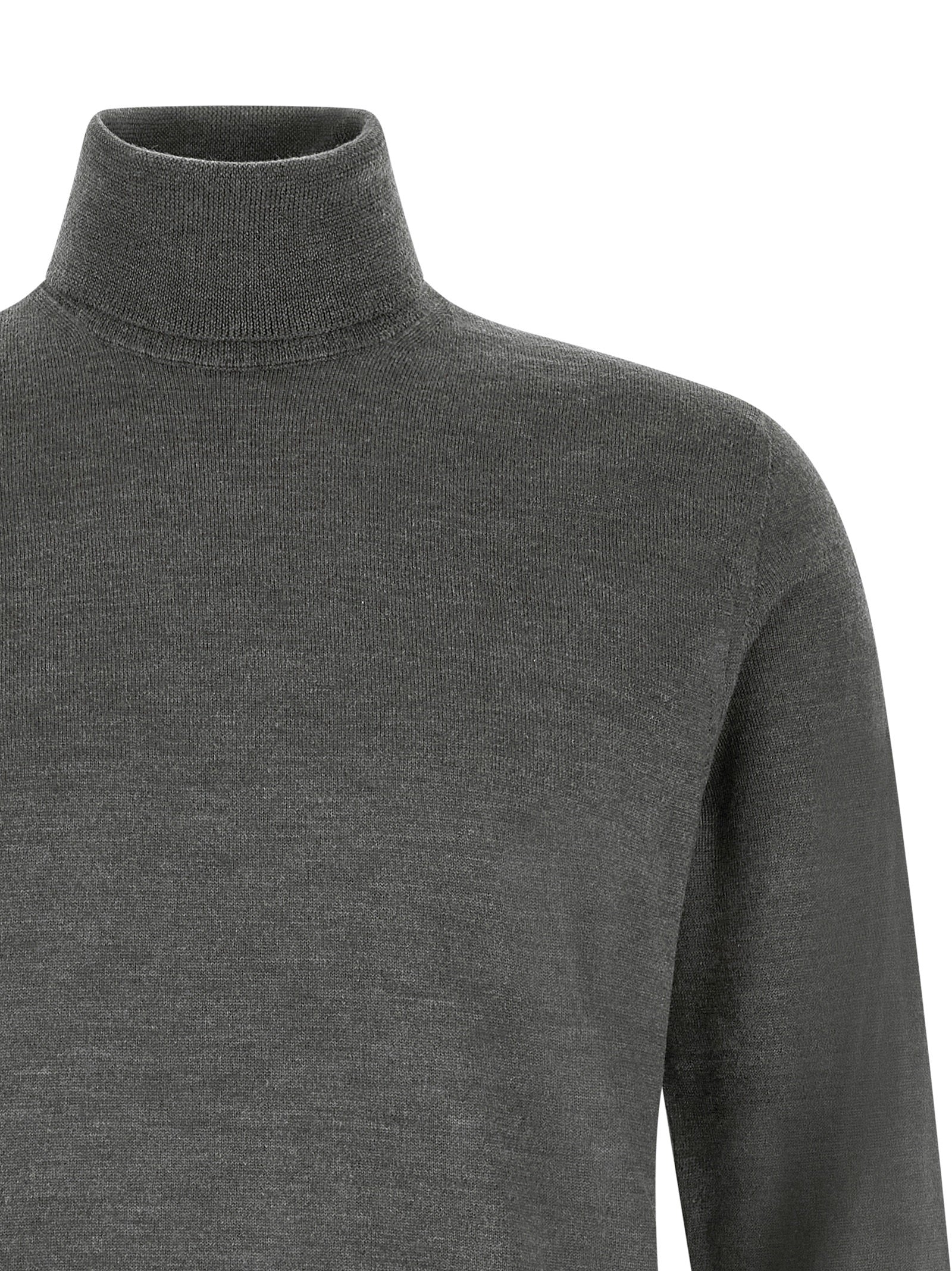 Gray Virgin Wool Cardigan
