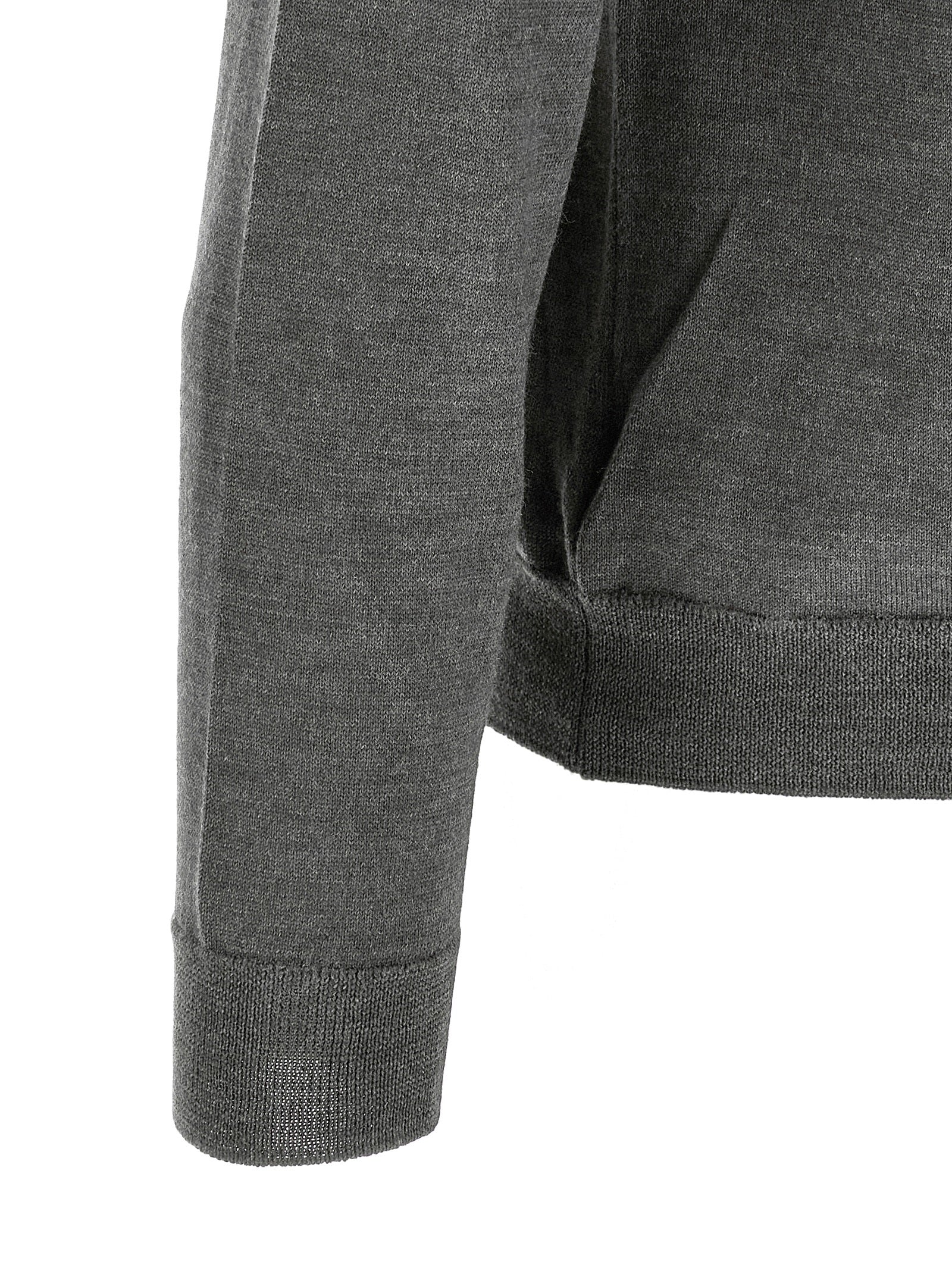 Gray Virgin Wool Cardigan
